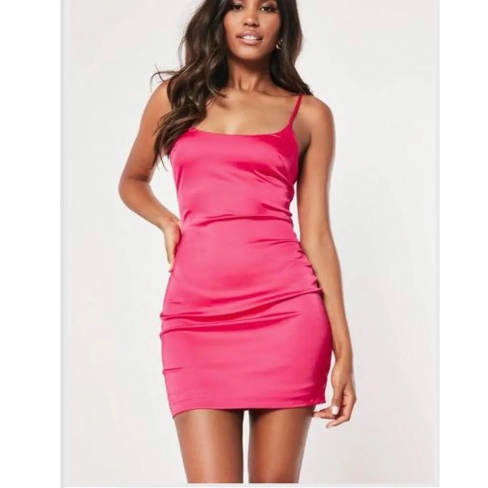 ~2019-2020 NWT PETITE Missguided Satin Slip Dress - Picture 2 of 13